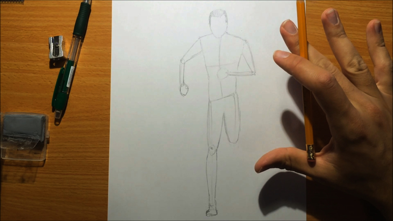 how to draw a running man