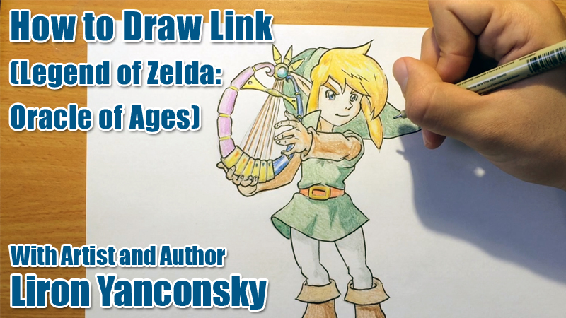 How to Draw Link From The Legend of Zelda (Oracle of Ages version)