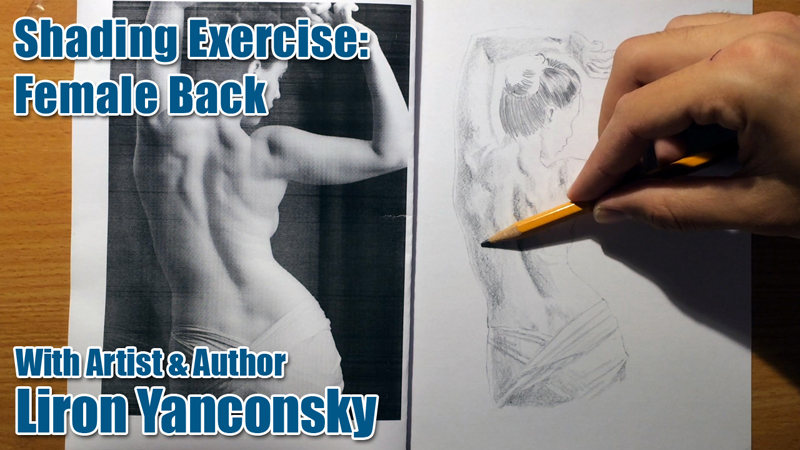 How to Draw a Female Figure’s Back: Shading Exercise