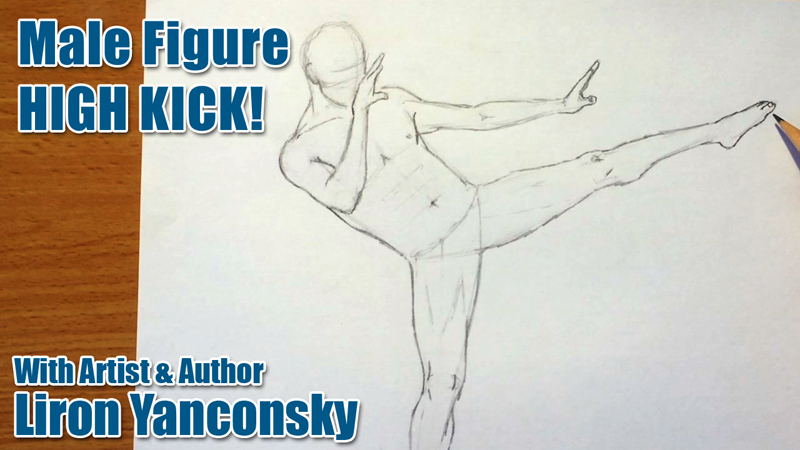 Drawing the Human Figure: Male Figure Performing High Kick!