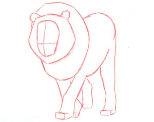 How to draw a lion step by step