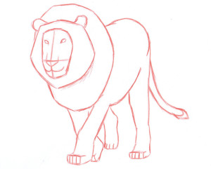 How to draw a lion step by step