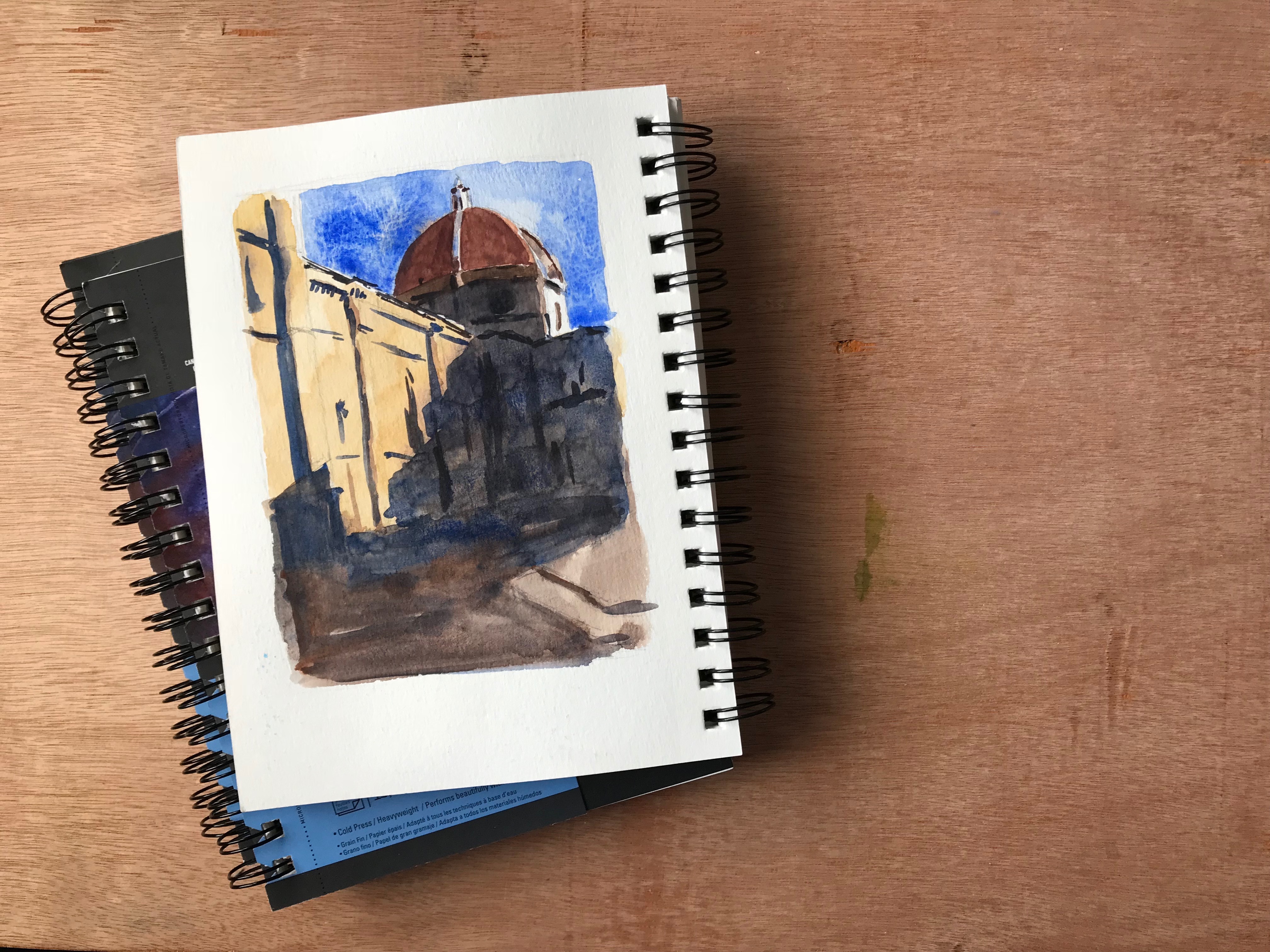 Painted the Duomo in Florence using Cobalt Blue by ShinHan PWC